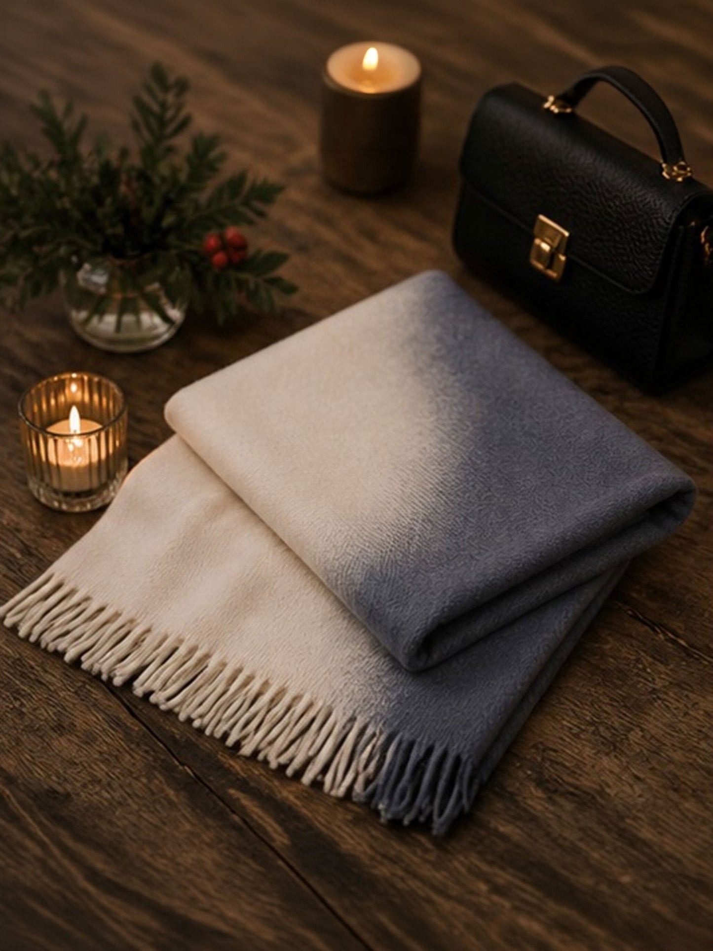Craggi Dipdye Womens Shawl Blue Sand Pashmina Soft Ladies Scarf CRAGGI Accessories