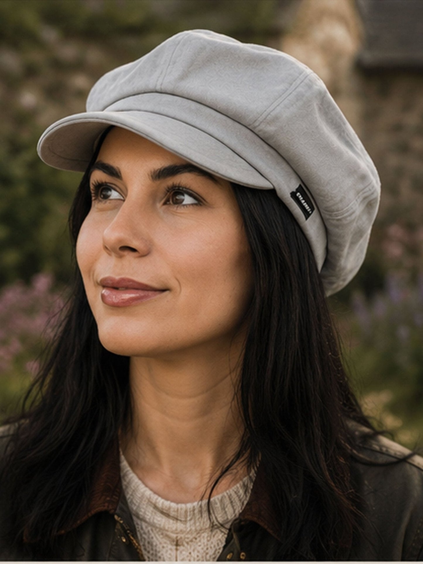 Craggi Grey Denim Ladies Bakerboy washed grey Hat, Womens Newsboy Cap CRAGGI Hats