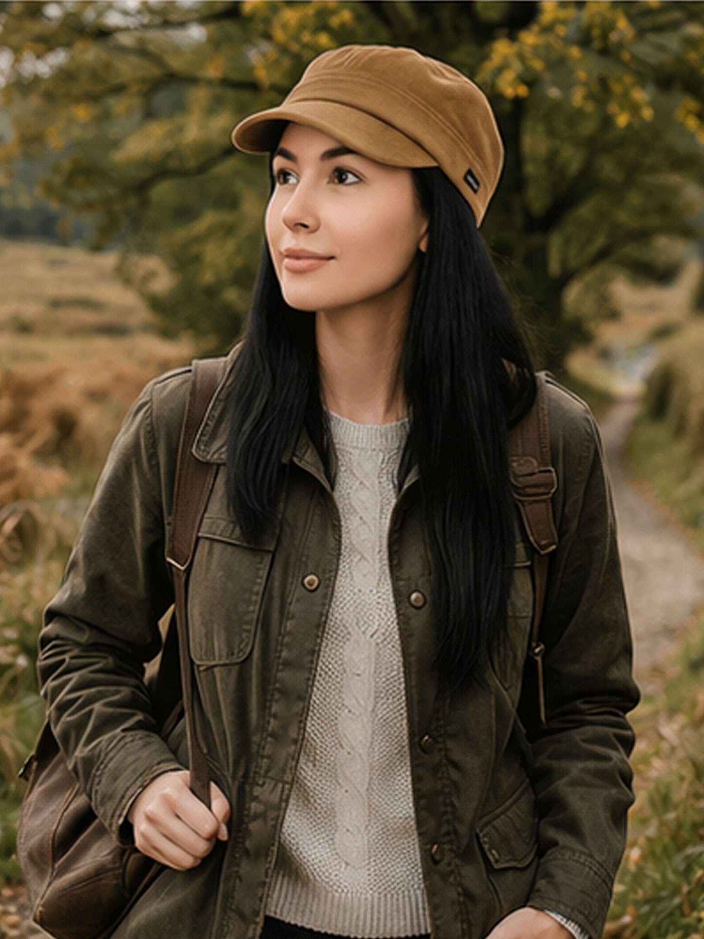 Craggi Ladies Velvet Newsboy Cap in Gold Velvet, Shelby Womens Hat CRAGGI Hats